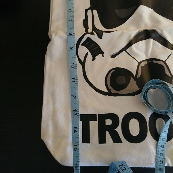 🆕🎁Star Wars White Canvas Storm Trooper Tote Bag - Picture 3 of 5